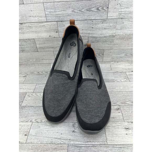 Clarks Women's Gray Slip On Casual Comfort Loafers Mules Shoes Size 12M - Picture 1 of 11